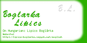 boglarka lipics business card